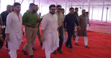 ঈদ জামাতের জন্য প্রস্তুত বাণিজ্য মেলার মাঠ