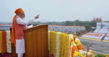 রক্ত ও পানি একসঙ্গে প্রবাহিত হতে পারে না: স্বাধীনতা দিবসে মোদি