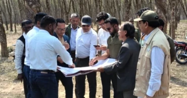 মধুপুর শালবনের সীমানা চিহ্নিতকরণ শুরু