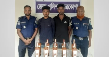 পূর্বধলায় ভারতীয় মদসহ ২ মাদক কারবারি গ্রেপ্তার