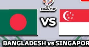 Bangladesh trail Singapore 1-0 at halftime in tense encounter