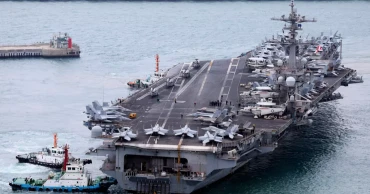 US aircraft carrier in South Korea as North Korea test-fire missiles
