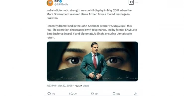 BJP highlights real story behind John Abraham’s 'The Diplomat'