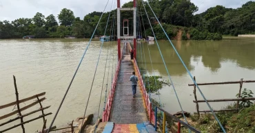 Kaptai hanging bridge submerges; tourists movement suspended