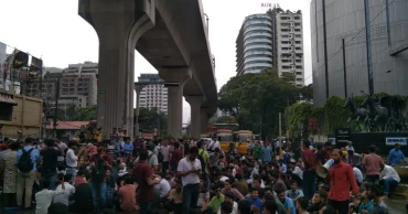 JCD stages sit-in at Shahbagh protesting Shammo killing amid rain, halting traffic
