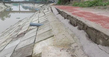 Riverbank embankment sinks into Akhira before completion!