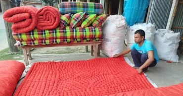 Quilt makers in Lalmonirhat swamped with orders as winter sets in