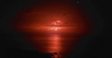 Volcano spews lava on Galapagos island