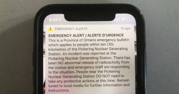 Canadian province warning of nuclear power incident