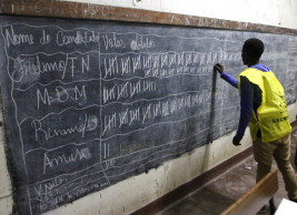 Mozambique counts votes amid sporadic protests