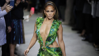 Milan Fashion: J-Lo struts updated jungle dress at Versace