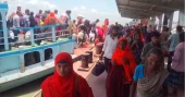 Eid holidaymakers returning to Dhaka on packed ferries