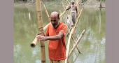 Dangerous Crossing: Kurigram villagers plead for permanent bridge