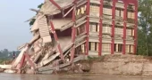 School building collapses into Jamuna in Manikganj