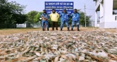 Over 1000 kg shrimps injected with jelly seized in Chandpur