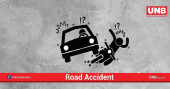 Three killed in Nababganj road crash