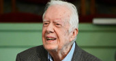 After brain surgery, Jimmy Carter returns to hometown church